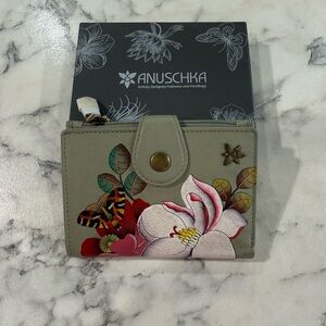 Anuschka hand painted floral wallet